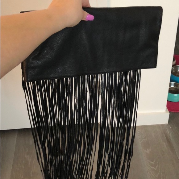 NEW Genuine Leather Fringe Clutch seen on Celebs! - Picture 4 of 8